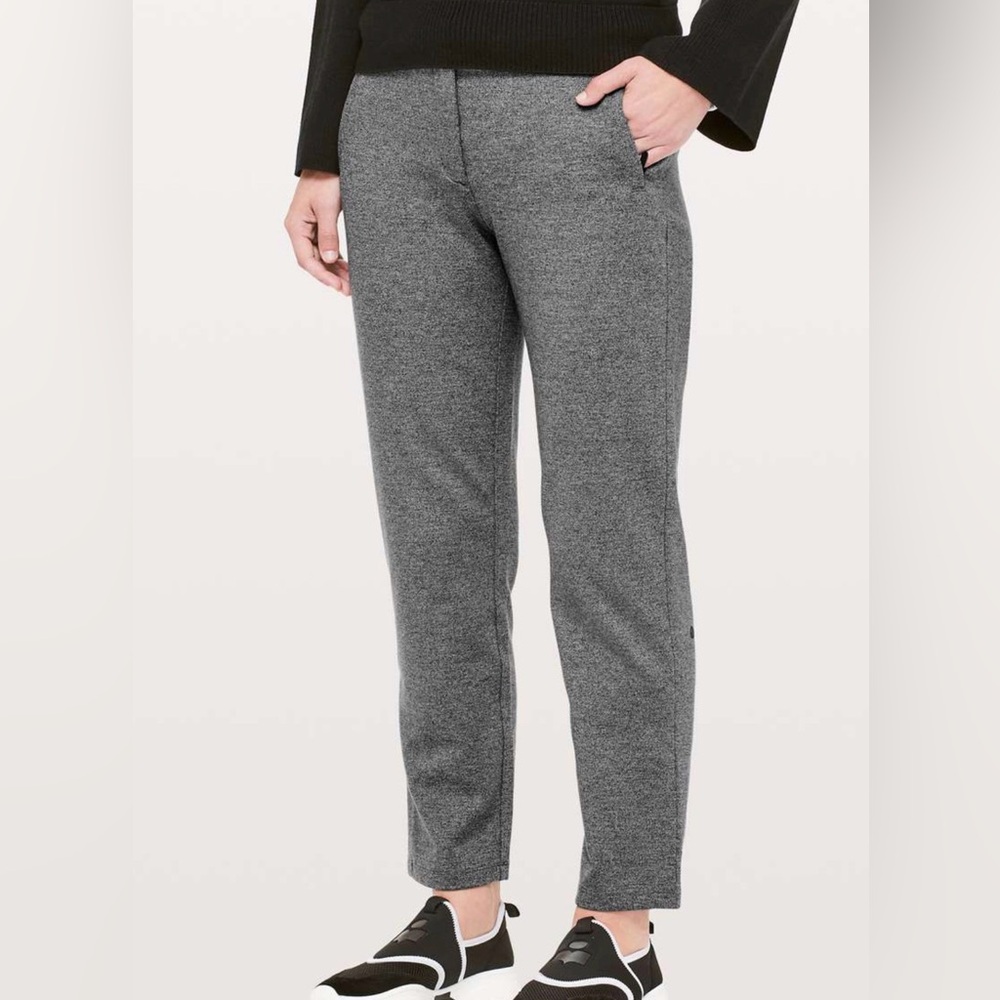 Lululemon “On The Move” Ponte Pant, Heather Gray, sz 6